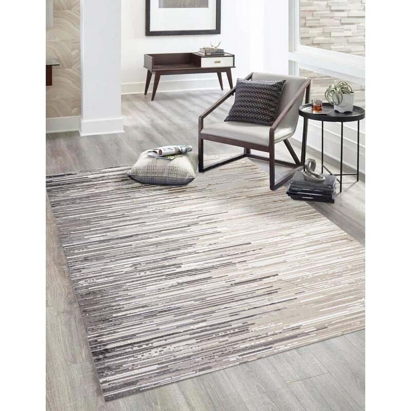 ECARPETGALLERY Machine Made Nova Ivory Area Rug