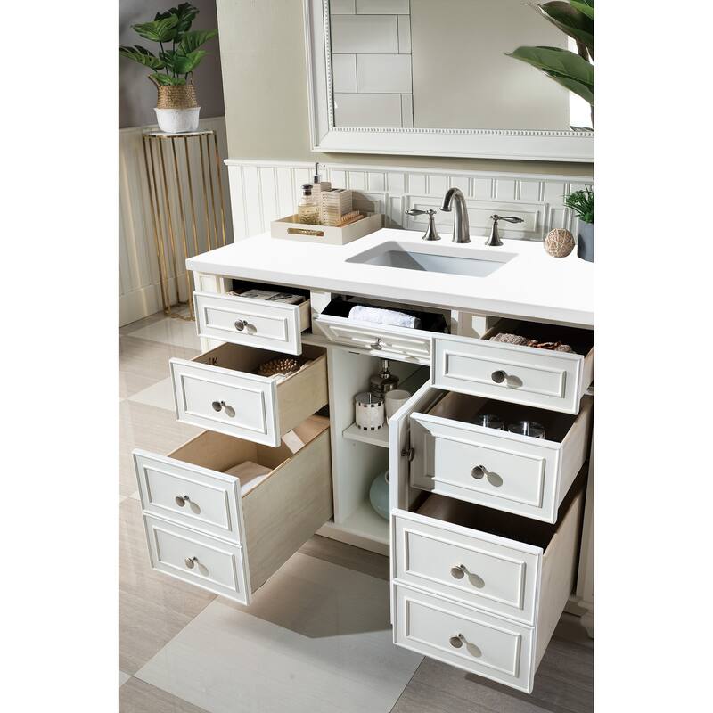 James Martin Vanities Bristol 48" Single Vanity, Bright White