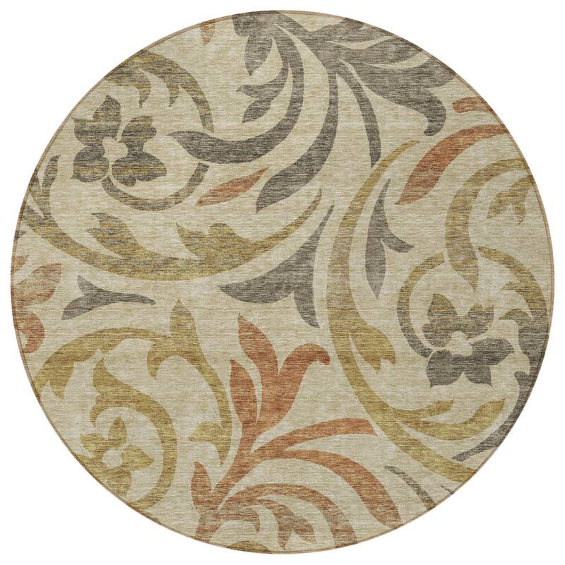 HomeRoots Floral Transitional Rectangle Outdoor Rug