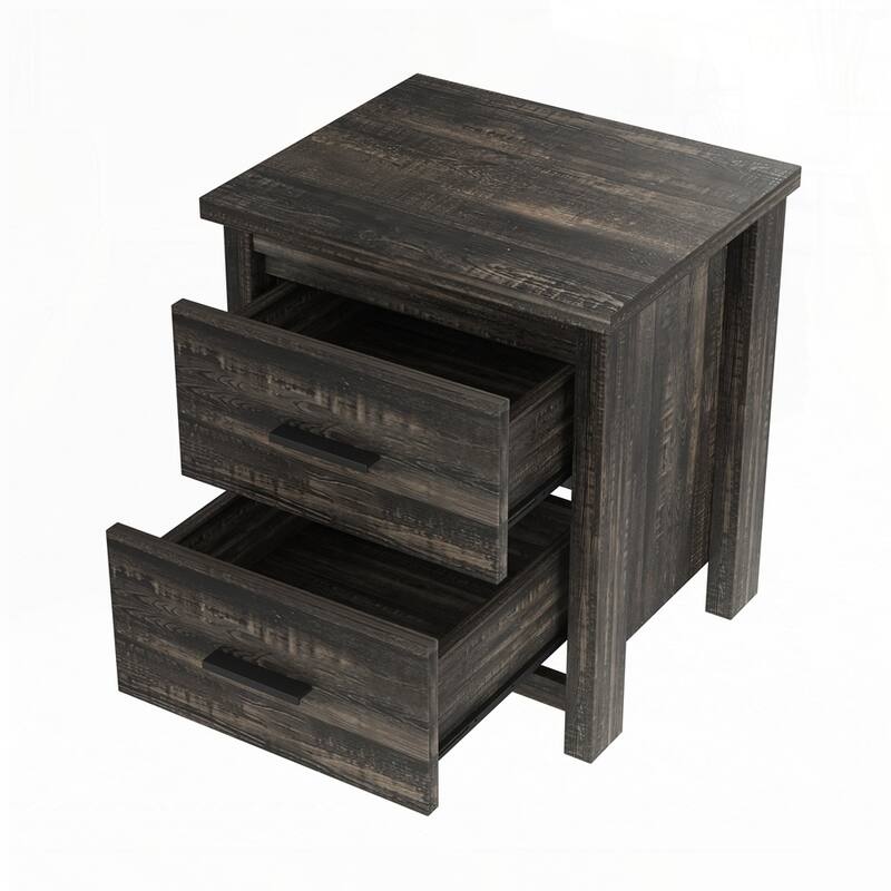 Wooden Bed Frame with Storage Headboard and Charging Station Bedroom Sets