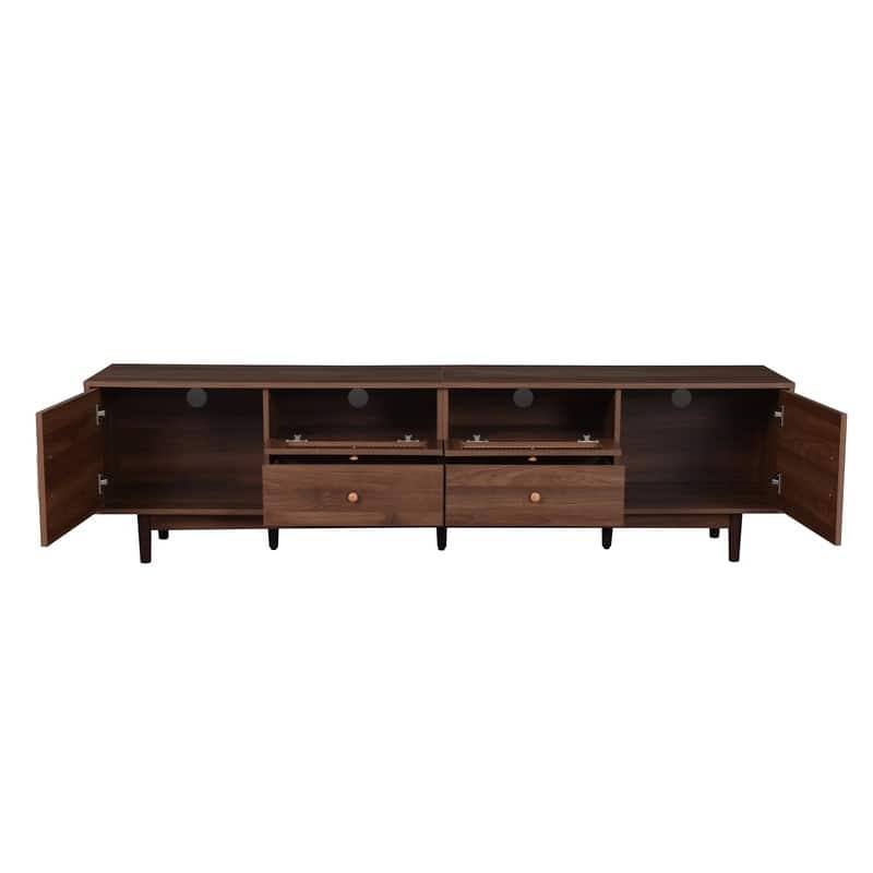 Rustic 76" TV Stand for TVs Up to 85", Entertainment Center with Storage Drawers