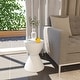 preview thumbnail 79 of 143, Boyd Round Side Table with Ribbed Design Base - Accent Hourglass End Table with Removable Lid for Living Room & Bedroom