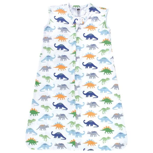 slide 1 of 1, Hudson Baby Cotton Sleeveless Wearable Sleeping Bag, Sack, Blanket, Dinosaurs 0-6 Months - Blue Dinosaurs