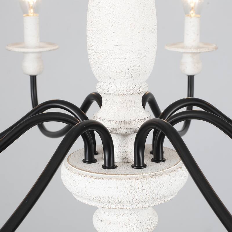 6-Light Candlestick Hanging Ceiling Light Fixture Linear Chandelier Lighting for Dining Room Kitchen Island