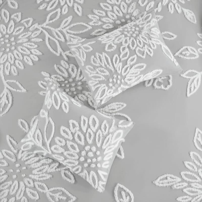 Madison Park Pansy Tufted Cotton Chenille Floral Comforter Set