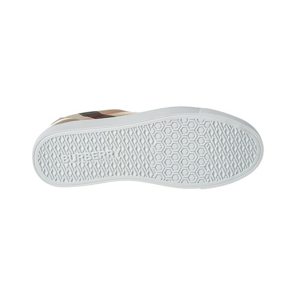 house check canvas trainers