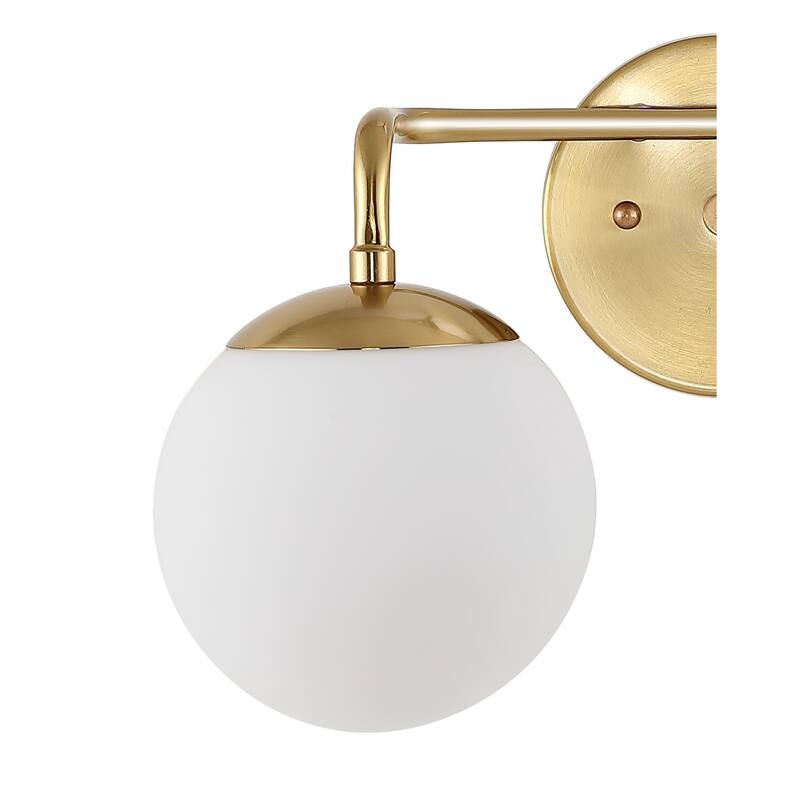 Globe Metal/Frosted Glass Modern LED Vanity, by JONATHAN Y