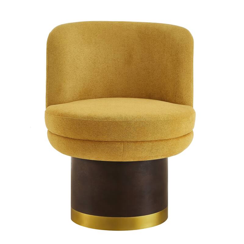 Christopher Knight Home - Swivel Harmony American Design Upholstered Round Swivel Barrel Chair with Chenille Fabric