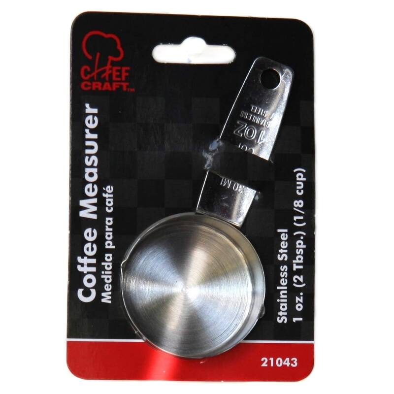 Chef Craft Stainless Steel Coffee Scoop Measurer - 2 Tbsp Measuring Cup