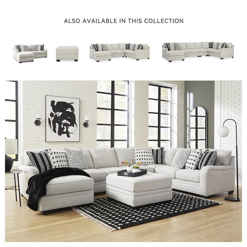 Signature Design by Ashley Huntsworth Dove Gray 5-Piece Sectional with Chaise - 155"W x 99"D x 38"H
