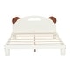 preview thumbnail 5 of 5, Full Size Platform Bed with Bear Ears Shaped Headboard and LED