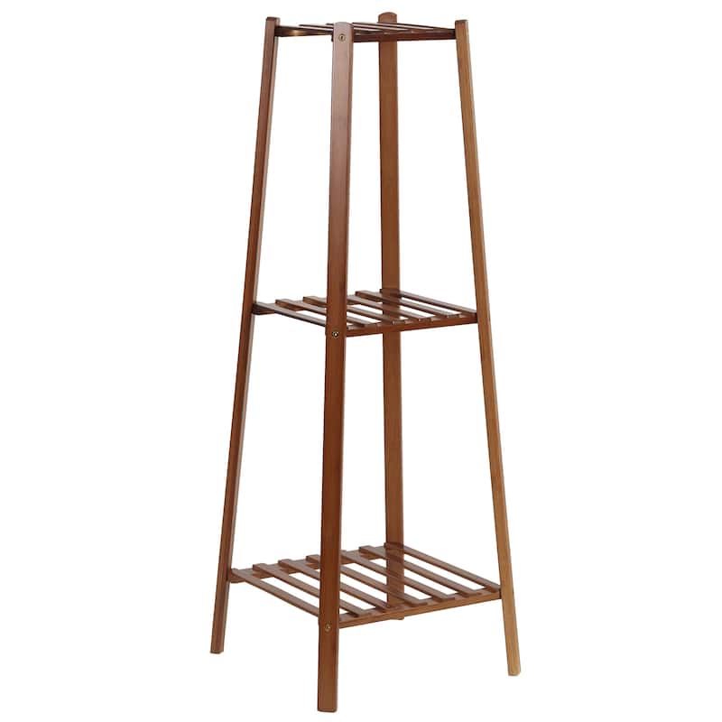 Wooden Flower Stand Plant Frame Balcony Multi-Tier Potted Shelving
