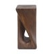 preview thumbnail 43 of 73, Christopher Knight Home - Aurelian Quenby MGO Lightweight Concrete Twist End Table with Wood-Grain Texture