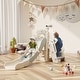 preview thumbnail 7 of 16, Toddler Slide, 6 in 1 Kids Indoor Slide for Toddlers 1-3, Baby Slide for Indoor Outdoor, L Shaped Slide for Kids Playset White&gray