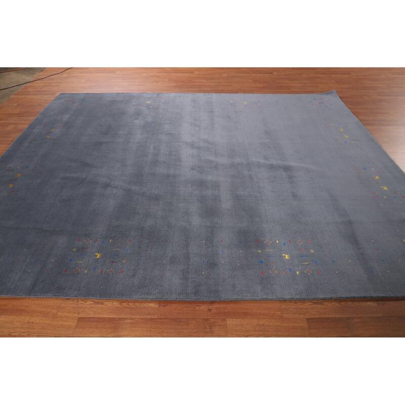 Tribal Gabbeh Area Rug Handmade Wool Carpet - 7'9"x 9'10"