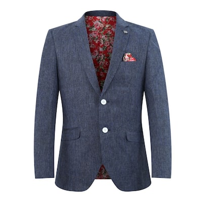 Elie Balleh Boys' Slim Fit Classic Mélange Jacket