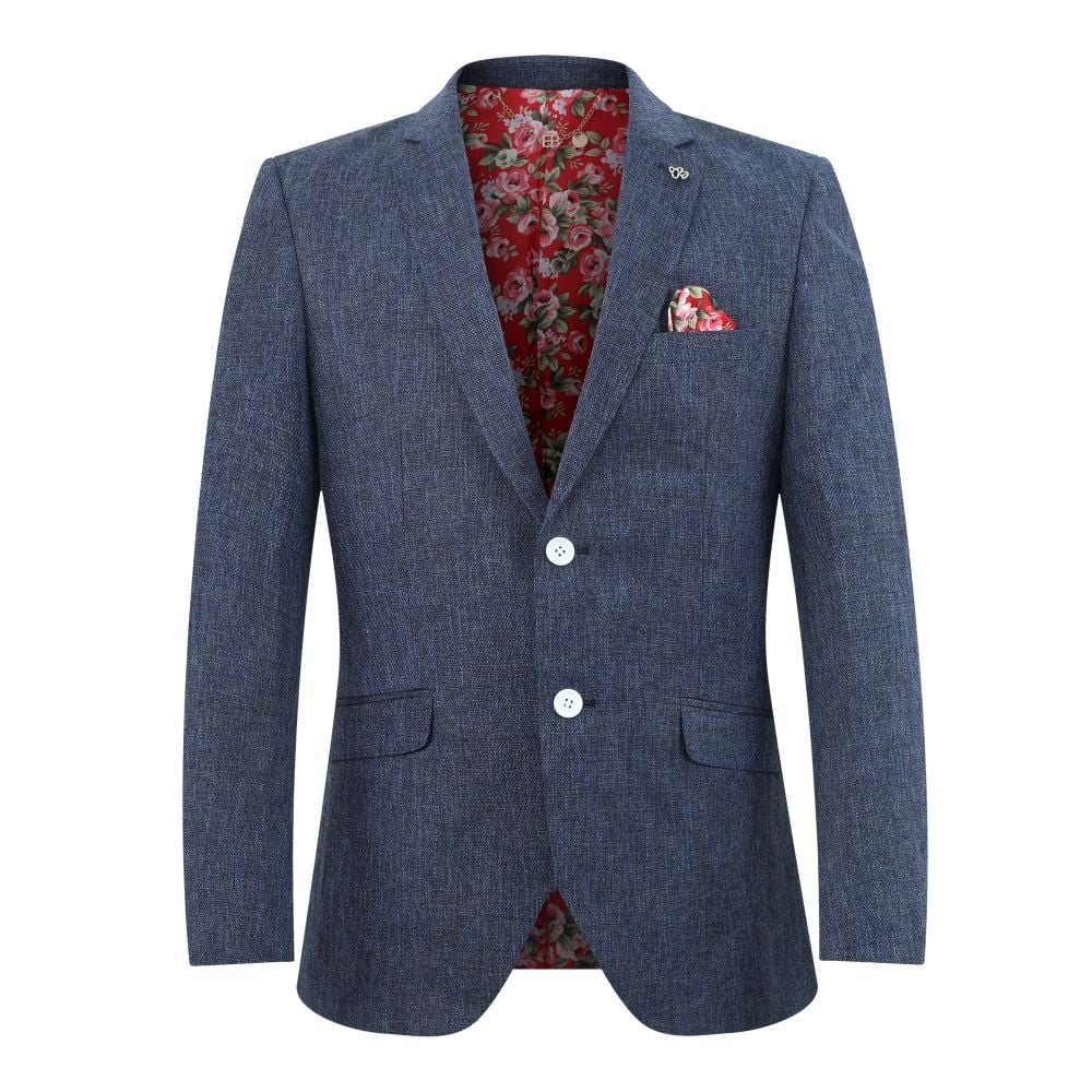Elie Balleh Boys' Slim Fit Classic Mélange Jacket