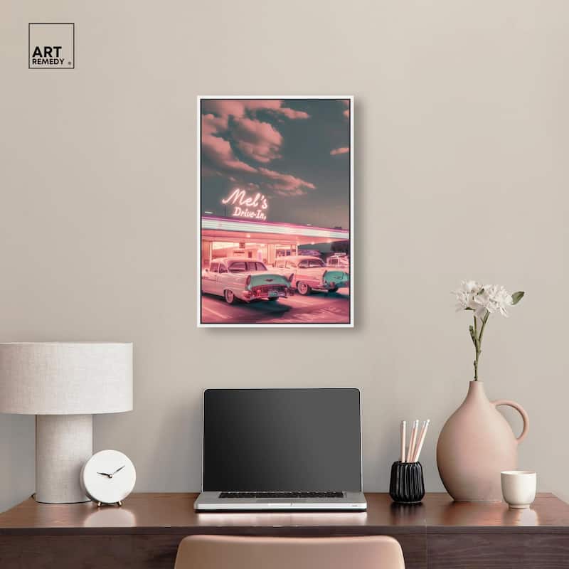 Drive In Stop Canvas by Art Remedy