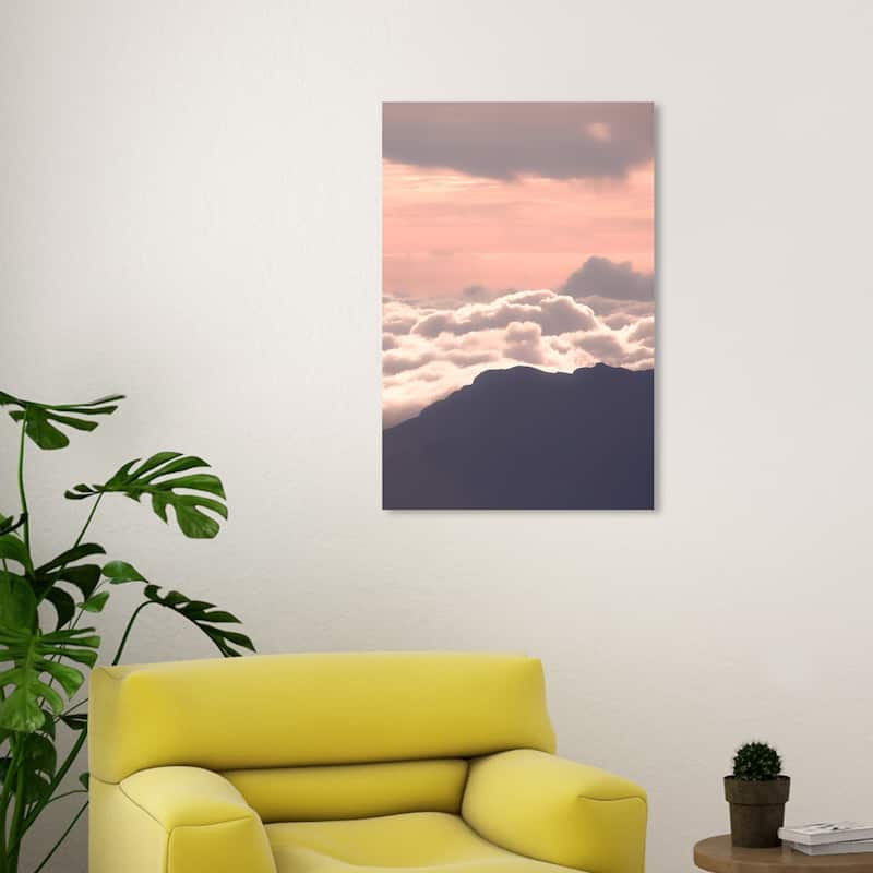 Wynwood Studio Canvas Nature and Landscape Blush and Clouds Pink and Pastel Orange Farmhouse Wall Art Canvas Print - 30 x 20