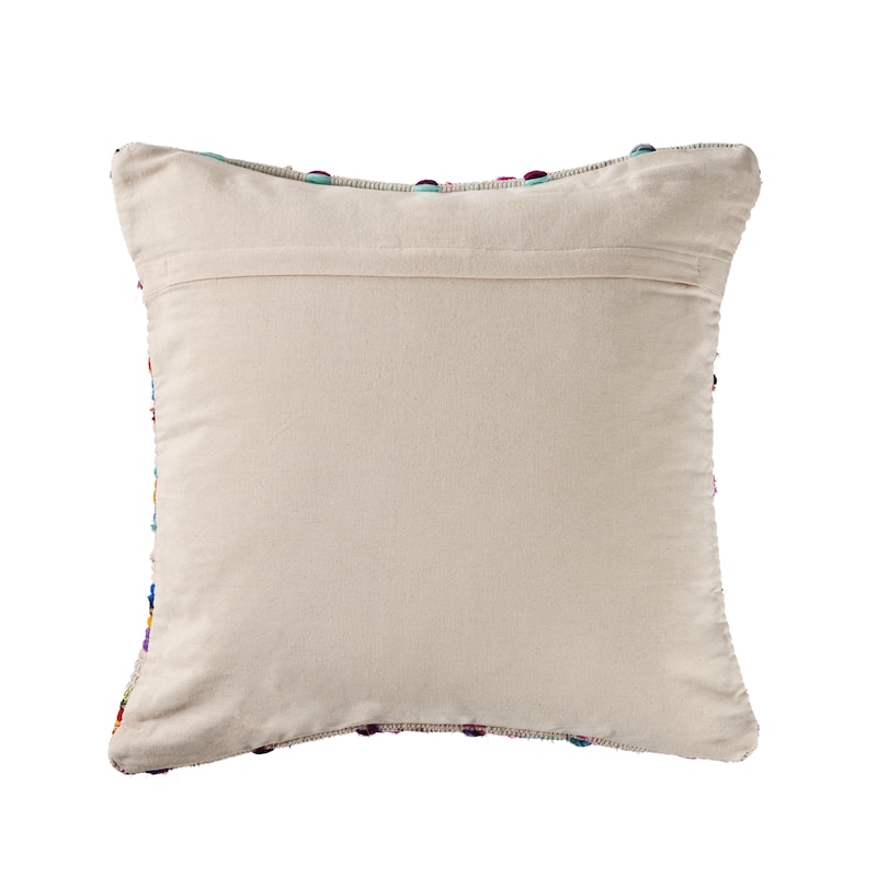 Sevita Eclectic Multicolored Chindi Throw Pillow