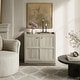 preview thumbnail 20 of 49, Multifunctional Minimalist Side Cabinet with 3D Design 33.7x32.9x15.4 - Grey White Oak