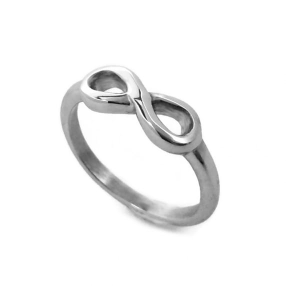 Stainless Steel Simple Infinity Ring Love Promise Commitment by Loralyn Designs (Size 4-9)