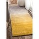 preview thumbnail 27 of 57, Brooklyn Rug Co Handmade Soft and Plush Ombre Shag Rug 2' 6" x 10' Runner - Yellow