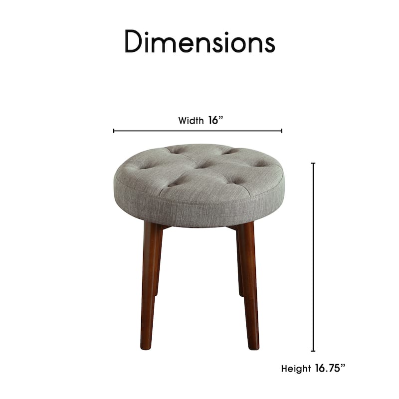 Elle Decor Penelope Round Tuft Stool