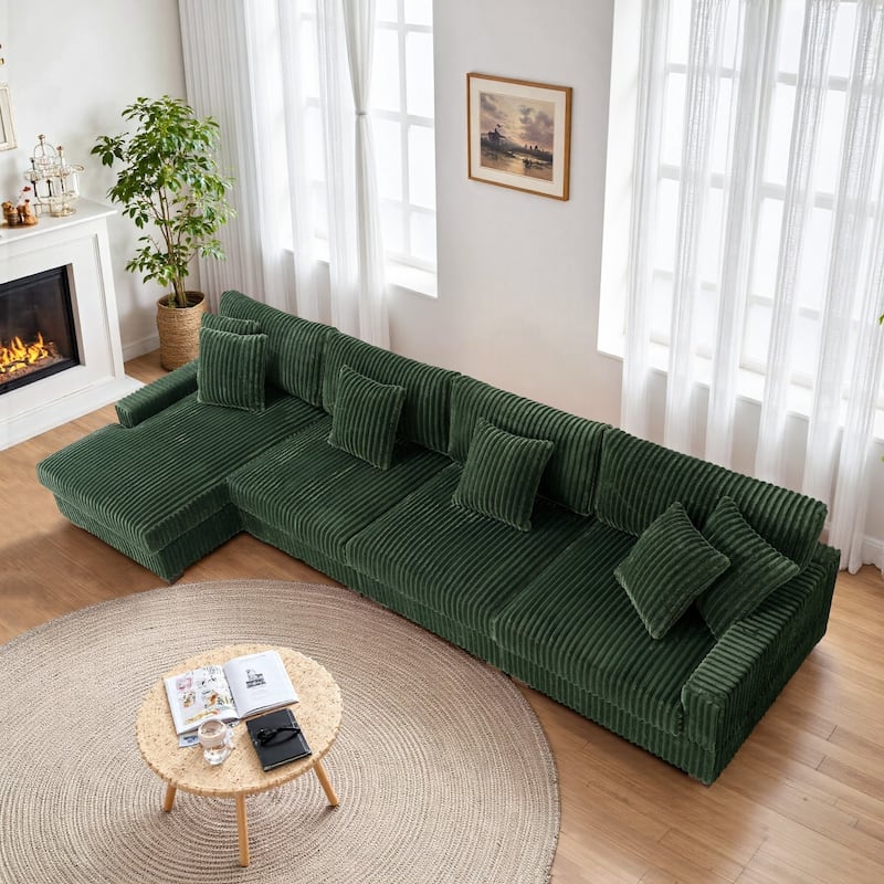 Anne 150" W Oversized Upholstered Modular Sectional Sofa