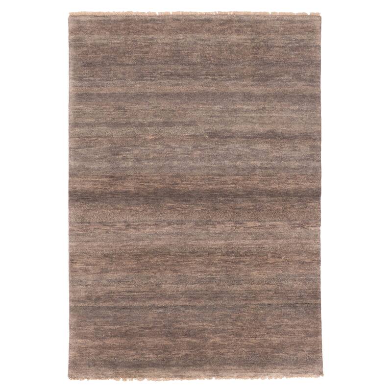 ECARPETGALLERY Hand-knotted Pak Finest Gabbeh Grey Wool Rug - 4'1 x 5'11