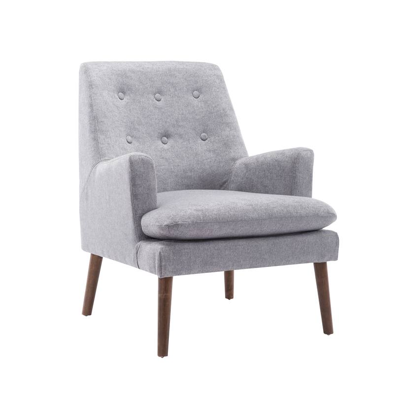 Porthos Home Gaelen Tufted Rubberwood Accent Chair - Grey