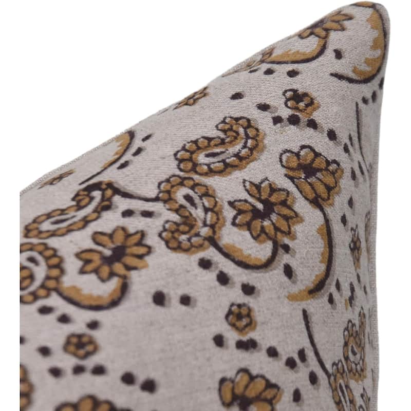 Fabdivine Linen Bohemian Block print pillow Cover