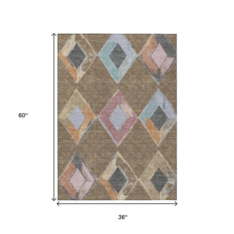 HomeRoots Geometric Transitional Rectangle Outdoor Rug