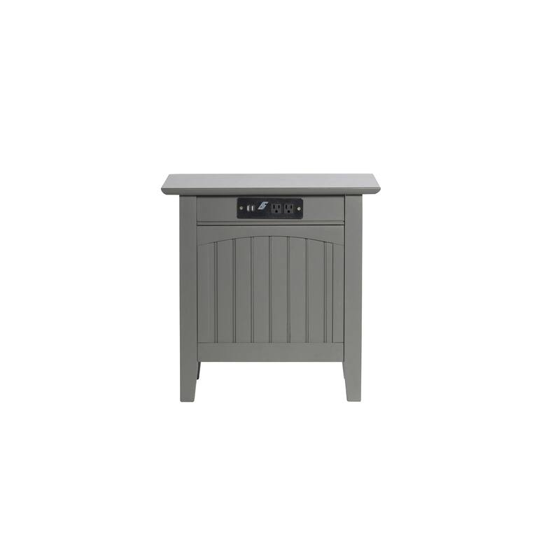 AFI Nantucket Chair Side Table with Built-in Charger