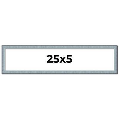 25x5 Frame Rustic Sky Blue Solid Wood Picture Frame | 0.75 Inch