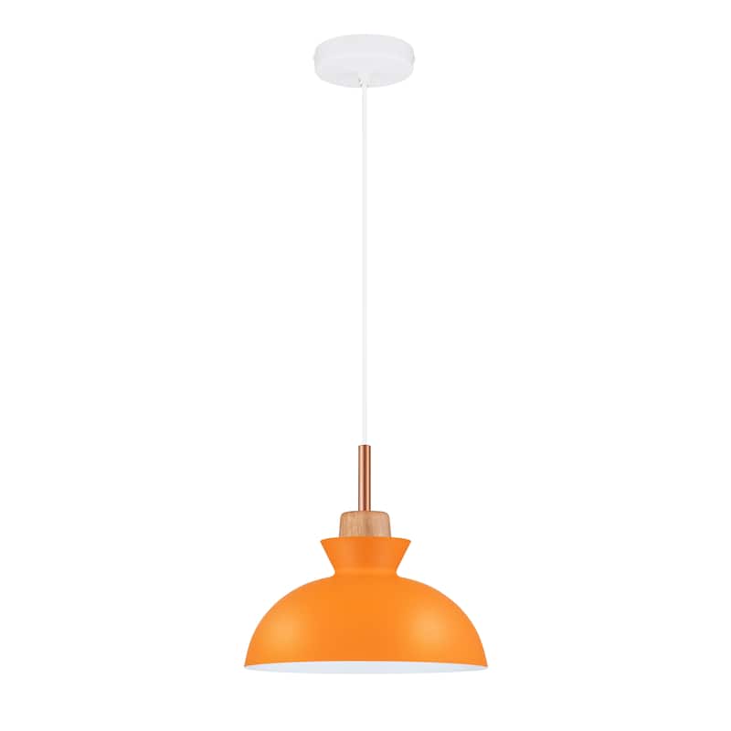 1-Light 11 in. Modern Bowl Dome Pendant Kitchen Island Lighting