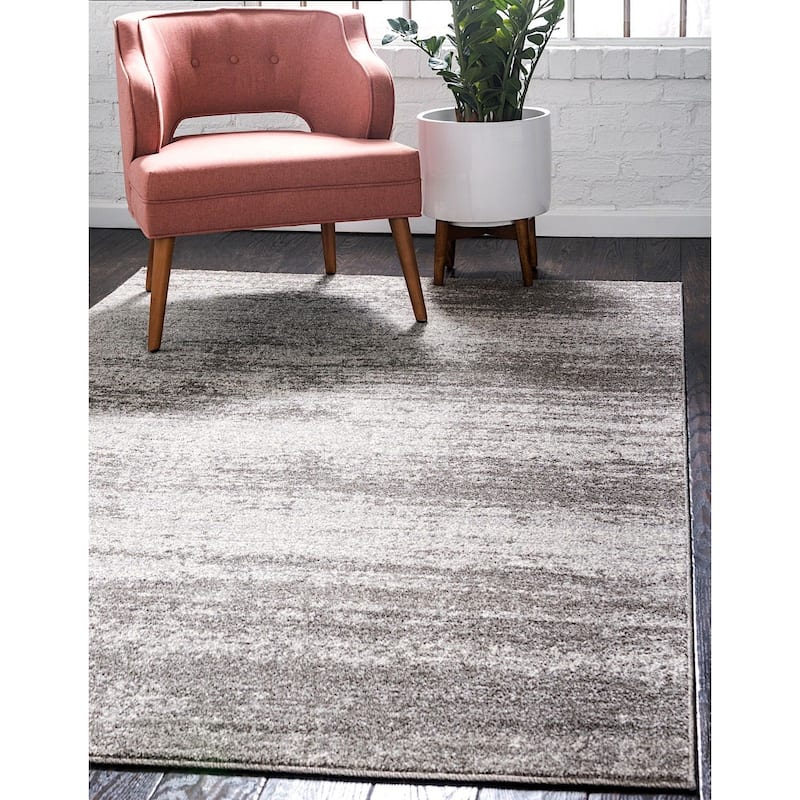 Contemporary Weby Collection Area Rug - 4'x6' - Gray