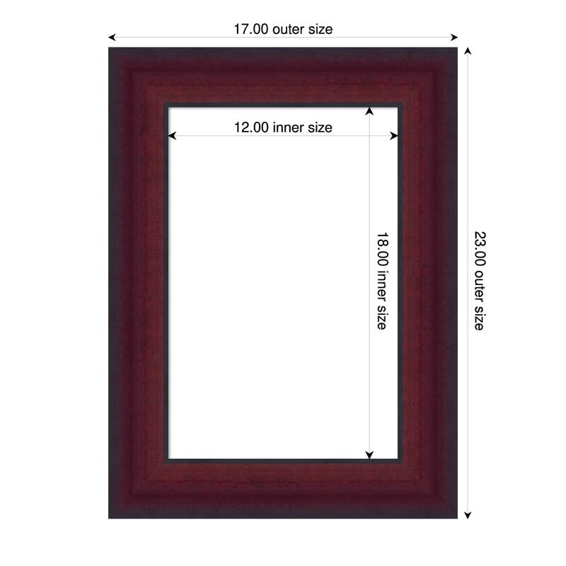 Amanti Art Canterbury Cherry Framed Dry Erase Magnetic Board - 17 x 23 in