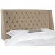 preview thumbnail 6 of 4, SAFAVIEH London Taupe Upholstered Tufted Wingback Headboard (Full)