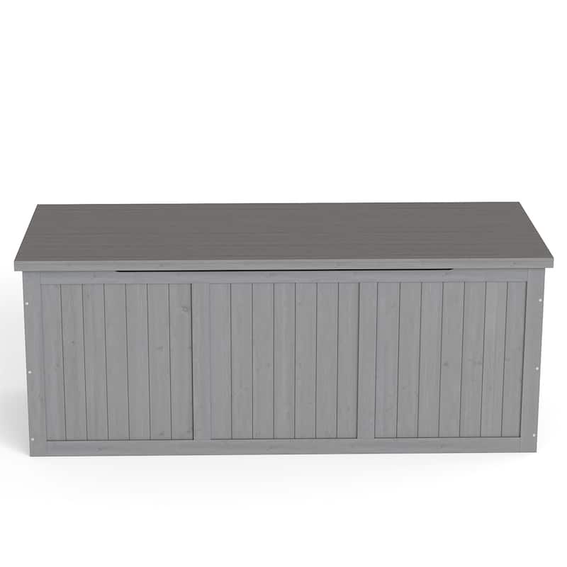 112 Gallon Outdoor Wooden Deck Storage Box