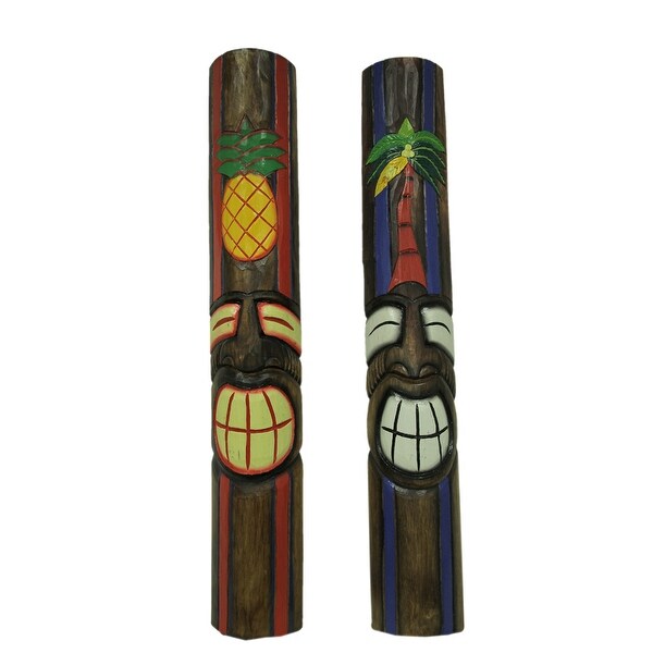 TROPICAL DECOR WALL SCULPTURES ISLAND TIKI LOUNGE METAL WALL SCULPTURE