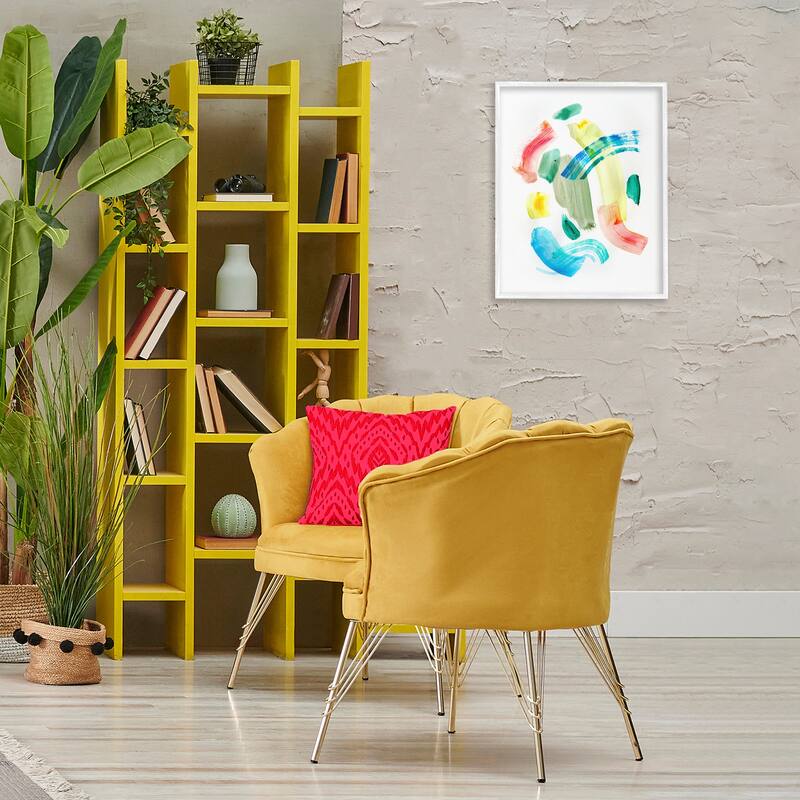 Stupell Curved Retro Abstraction Framed Giclee Art Design By Gemma Bardot