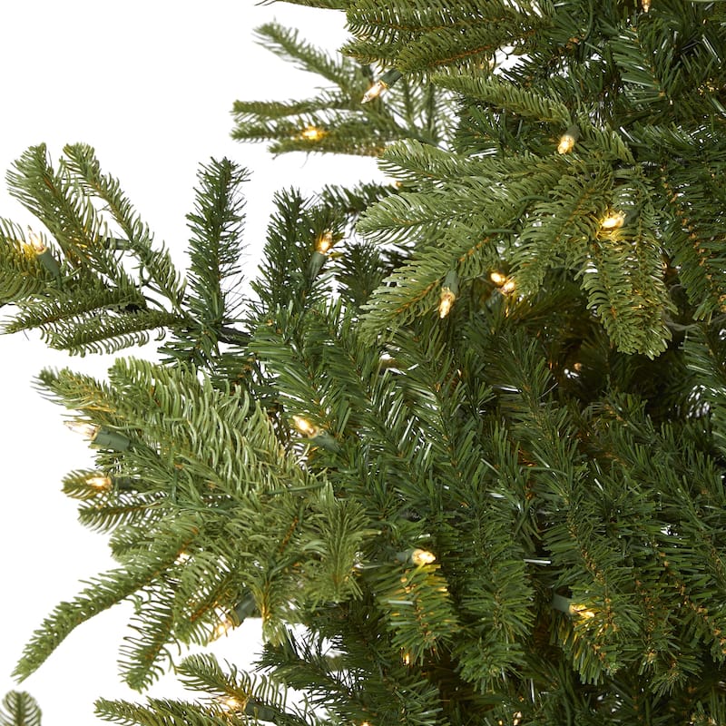 9ft. Layered Spruce Artificial Christmas Tree with 750 Clear LED Lights and 2055 Branches - Majestic Holiday X-Mas Display