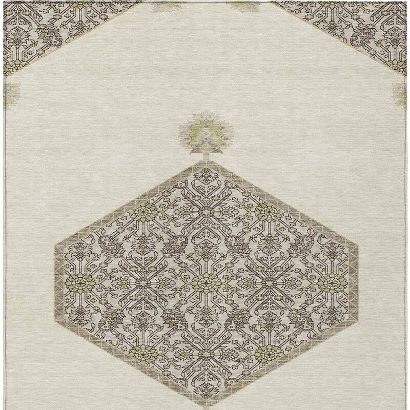HomeRoots Oriental Traditional Rectangle Outdoor Rug