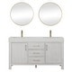 preview thumbnail 76 of 99, Leon 60 in. Double Bathroom Vanity with Composite Stone Top