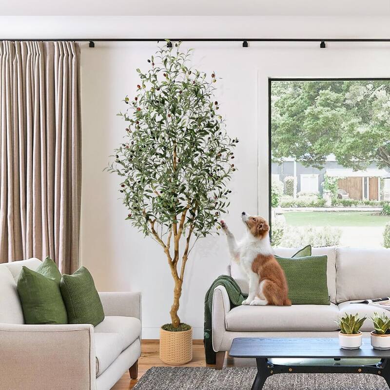 Artificial Faux Olive Tree with Planter for Home Decor