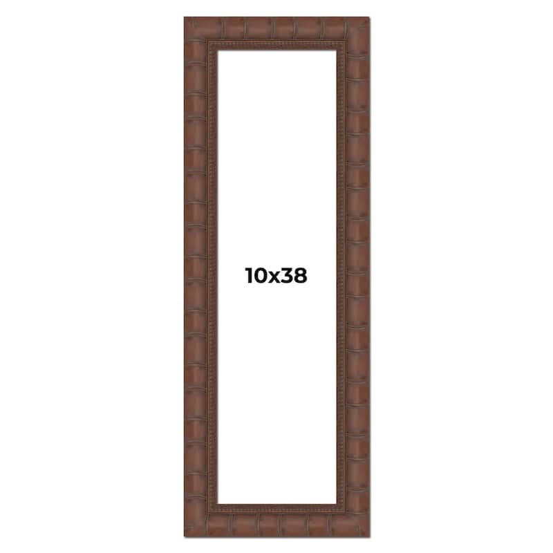10x38 Frame Pewter Solid Wood Picture Frame Width 1.625 Inches | Interior Frame Depth 0.6875 Inches