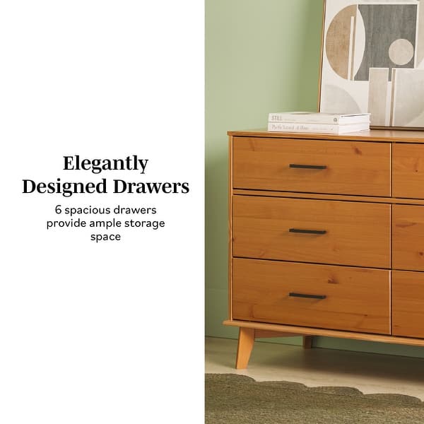 middlebrook modern dresser Walker Edison Contemporary Solid Wood 6-Drawer Dresser