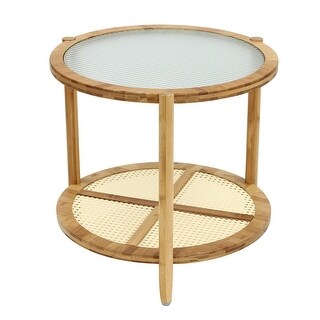 Stylish Round Coffee Table with Storage - Bed Bath & Beyond - 40345746