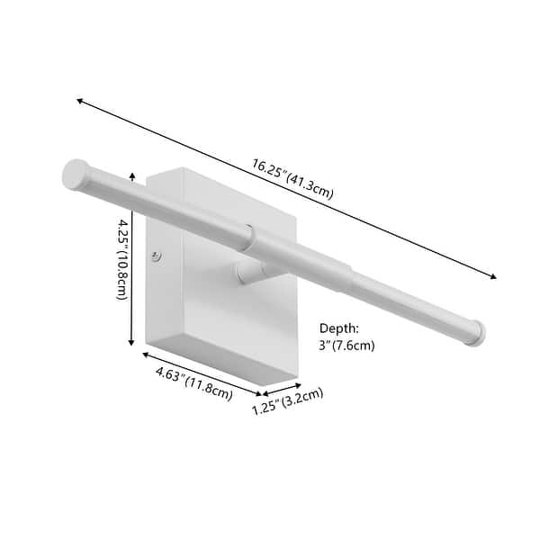 dimension image slide 2 of 21, 28" Dimmable Integrated LED Metal Wall Sconce, by JONATHAN Y